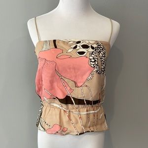 Vintage Jcrew art deco floral tank top - size 2